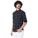 White Peached Check Shirt