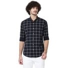 White Peached Check Shirt