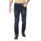 Denim Deluxe Stretch Straight Fit Blue Black Jeans