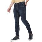 Denim Deluxe Stretch Straight Fit Blue Black Jeans