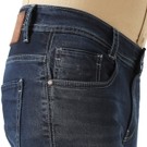 Denim Deluxe Stretch Straight Fit Blue Black Jeans