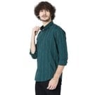 Green Graphic Stripe Lightweight Casual Shirt