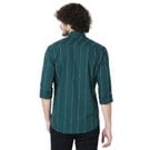 Green Graphic Stripe Lightweight Casual Shirt