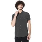 Black Micro Print Casual Shirt