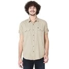 Khaki Micro Print Casual Shirt