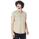 Khaki Micro Print Casual Shirt