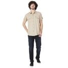 Khaki Micro Print Casual Shirt