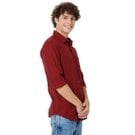 Burgundy Slim Fit Casual Shirt
