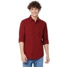 Burgundy Slim Fit Casual Shirt