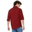 Burgundy Slim Fit Casual Shirt
