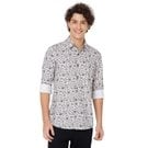 Mufti White Floral Print Shirt