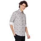 Mufti White Floral Print Shirt