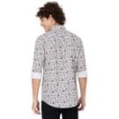 Mufti White Floral Print Shirt