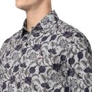 Grey & Navy Digital Print Shirt