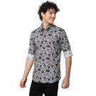 Grey & Navy Digital Print Shirt