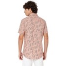 Mufti Peach & White Trellis Print Shirt