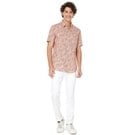 Mufti Peach & White Trellis Print Shirt