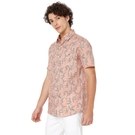 Mufti Peach & White Trellis Print Shirt