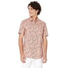 Mufti Peach & White Trellis Print Shirt