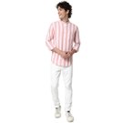 Mufti Pastel Pink & White Awning Stripe Shirt