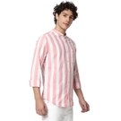 Mufti Pastel Pink & White Awning Stripe Shirt