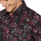 Mufti Black & Red Floral Print Shirt