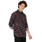 Mufti Black & Red Floral Print Shirt