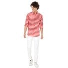 Mufti Red & White Bold Check Shirt