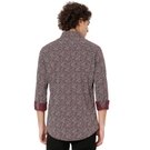Mufti Maroon & White Floral Print Shirt