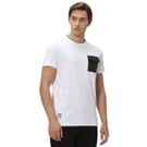 Mufti White Solid Knitted Jersey T-Shirt
