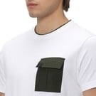 Mufti White Solid Knitted Jersey T-Shirt