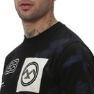 Mufti Black & Navy Graphic Print T-Shirt