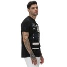 Mufti Black & Navy Graphic Print T-Shirt