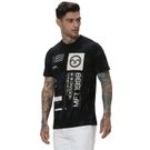 Mufti Black & Navy Graphic Print T-Shirt