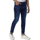 Mufti Indigo Blue Ankle Length Flyweight Jeans