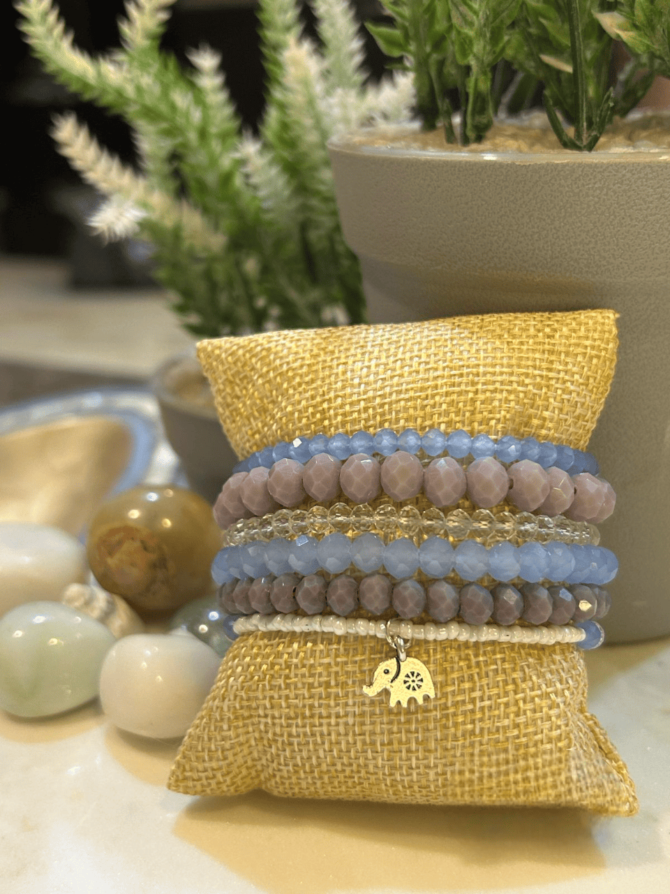 Multicoloured Stack Bracelet Rakhi with Charm