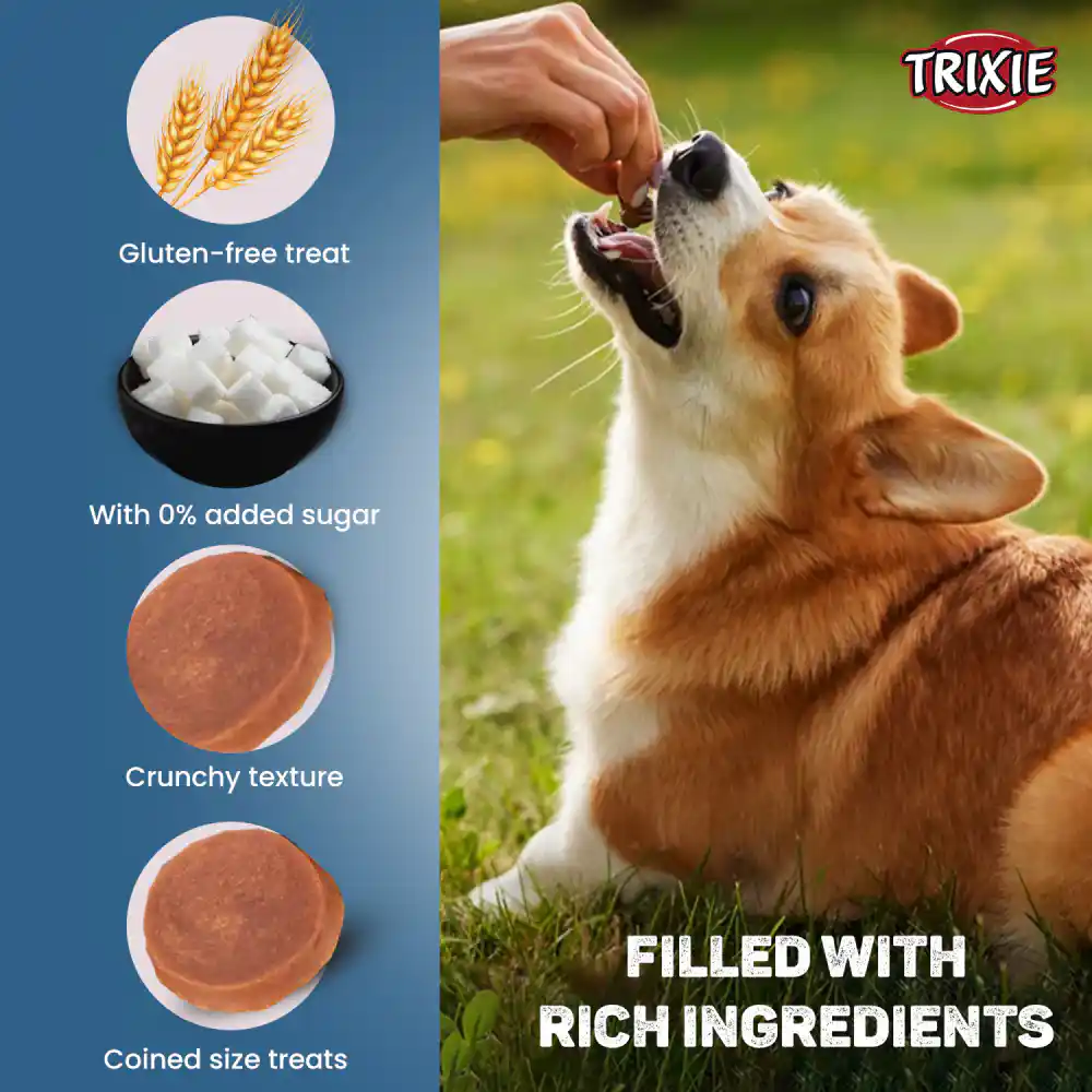 Trixie PREMIO Duck Coins Treat for Dog 80 g