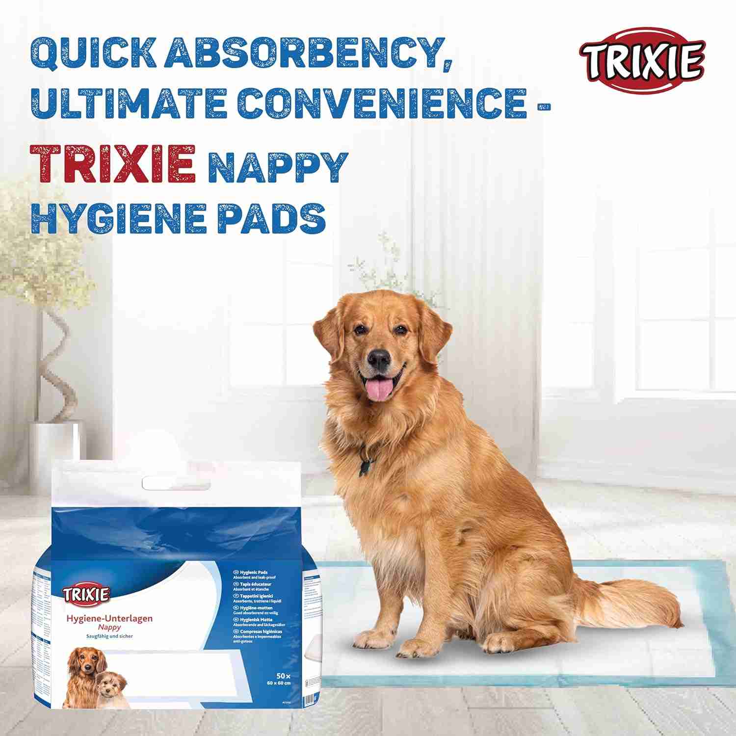Trixie Hygiene Nappy Pads for Dogs 60X60 cm (50 Units)