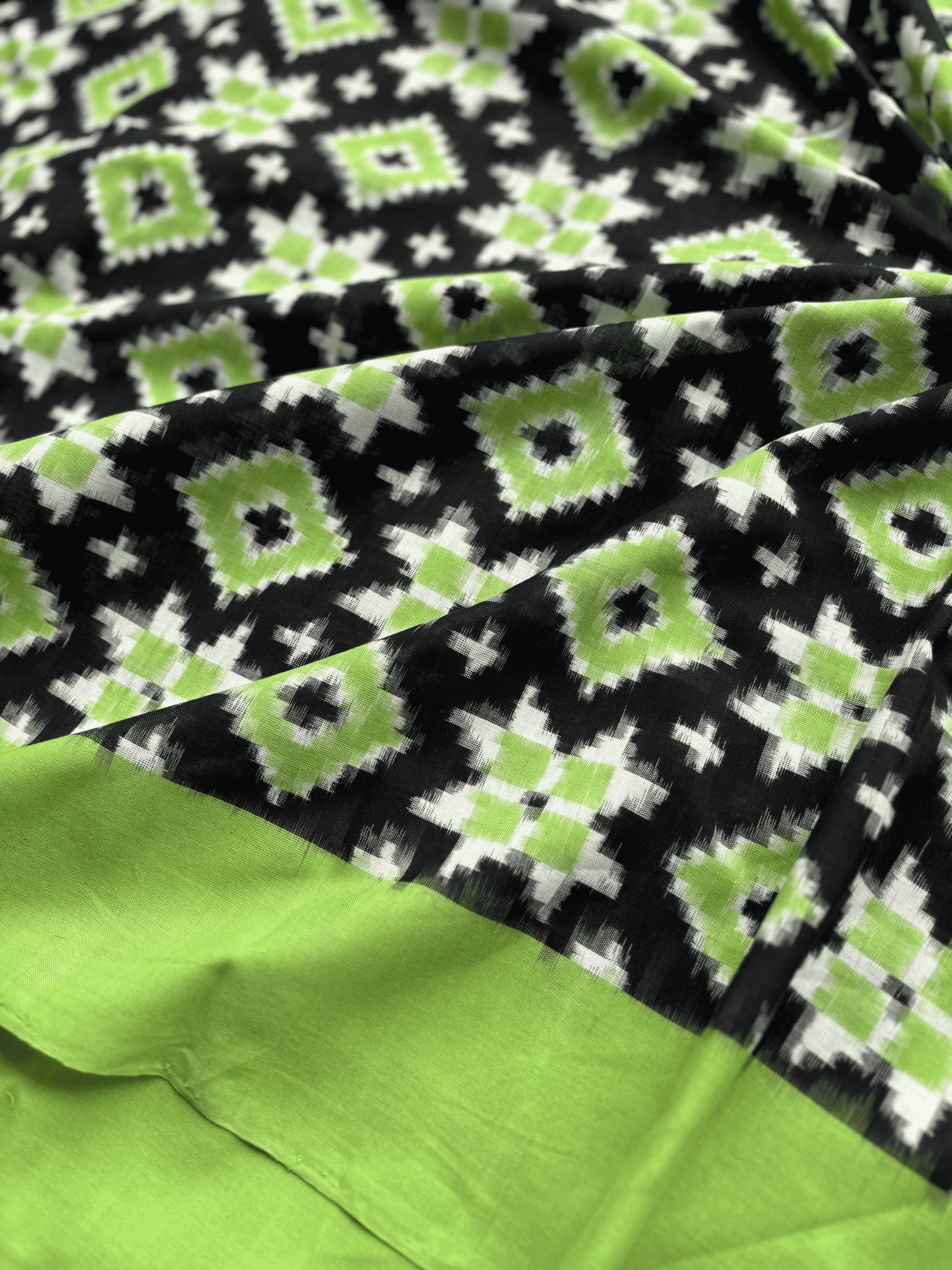 Cotton Double Ikat Teliya Rumal Fabric