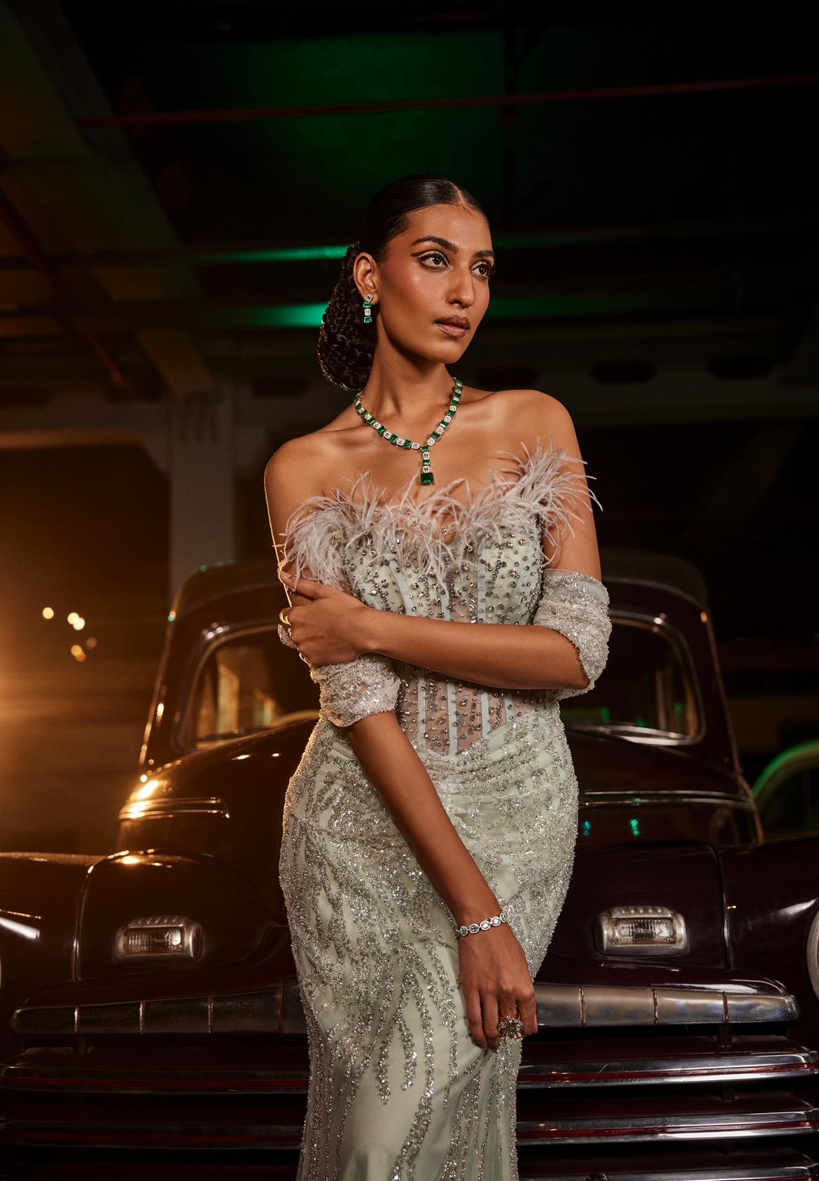 Mint Green Corset Gown