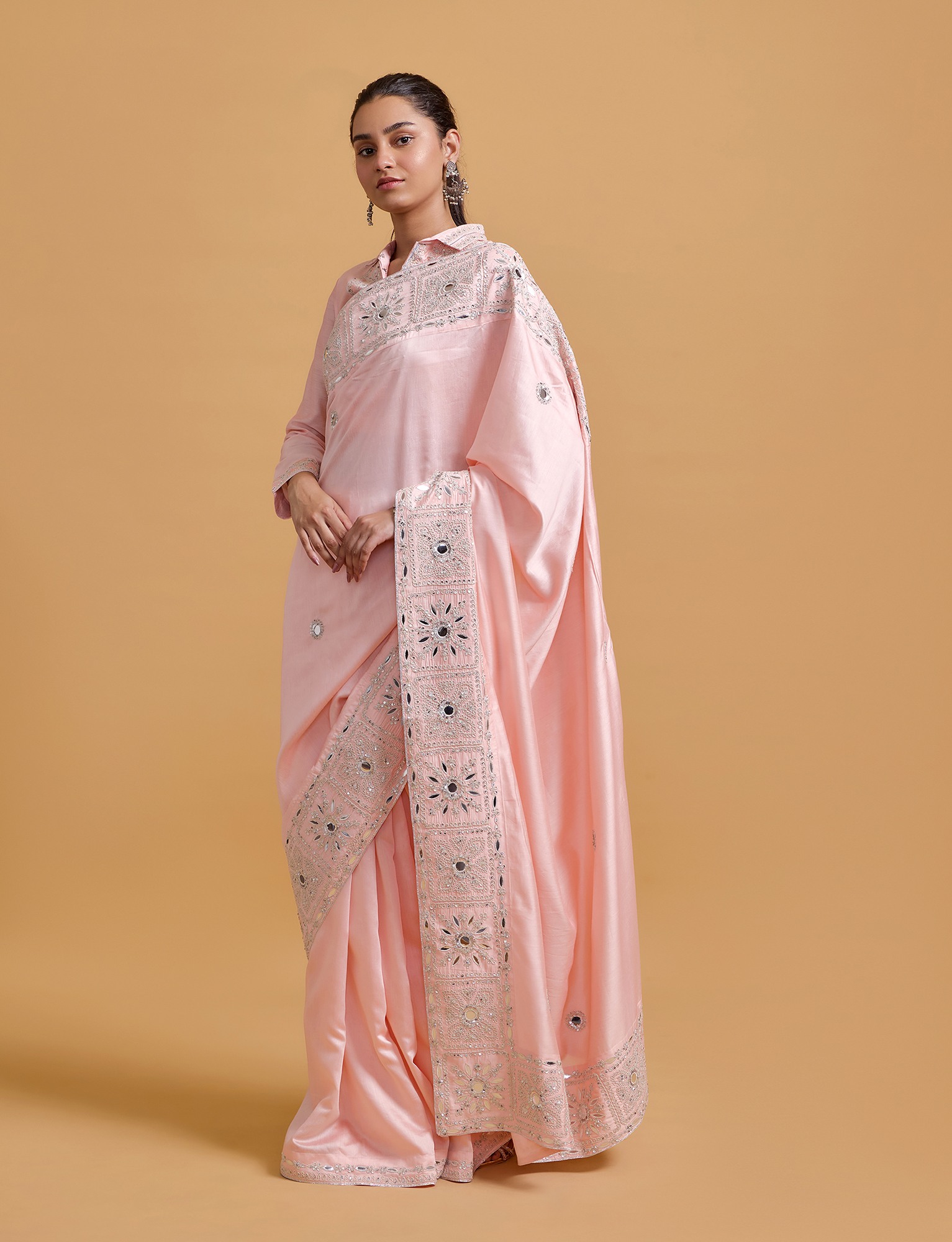 Zeenat Pink Saree