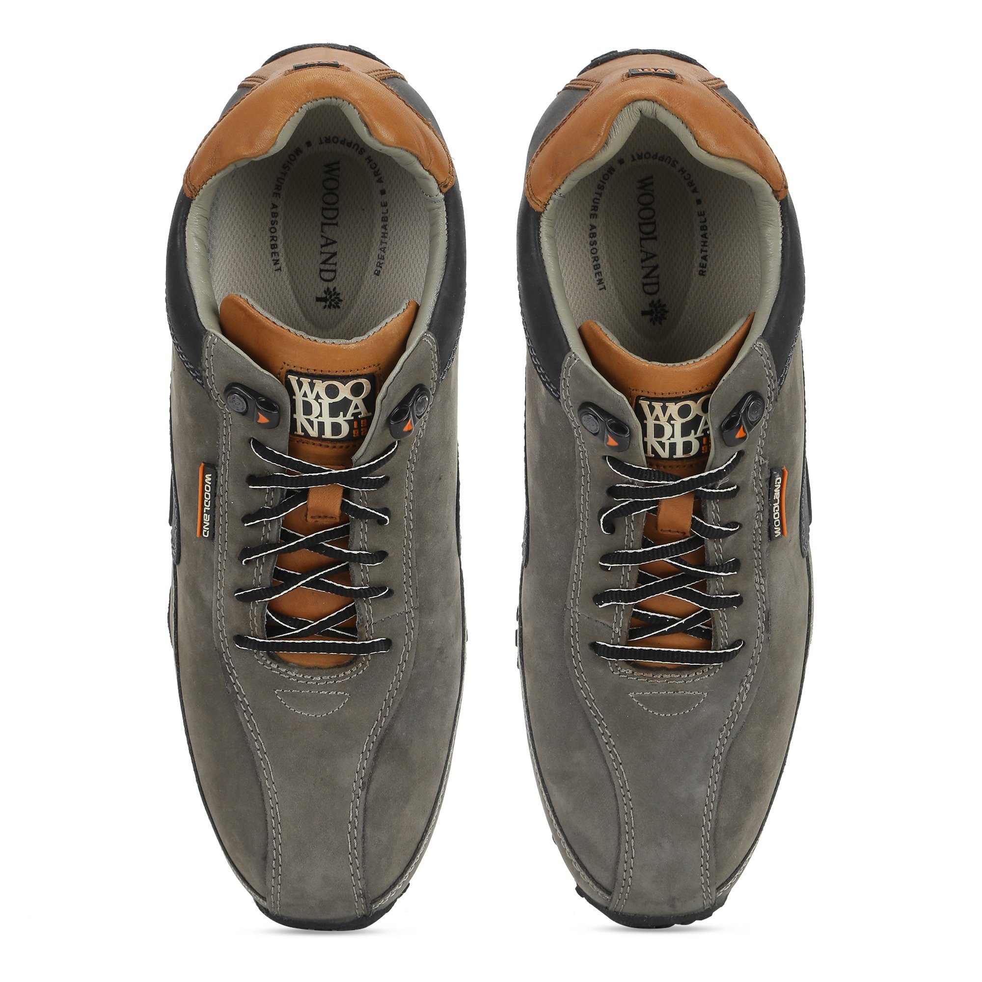 WOODLAND Men Grey Casual Lace-ups
