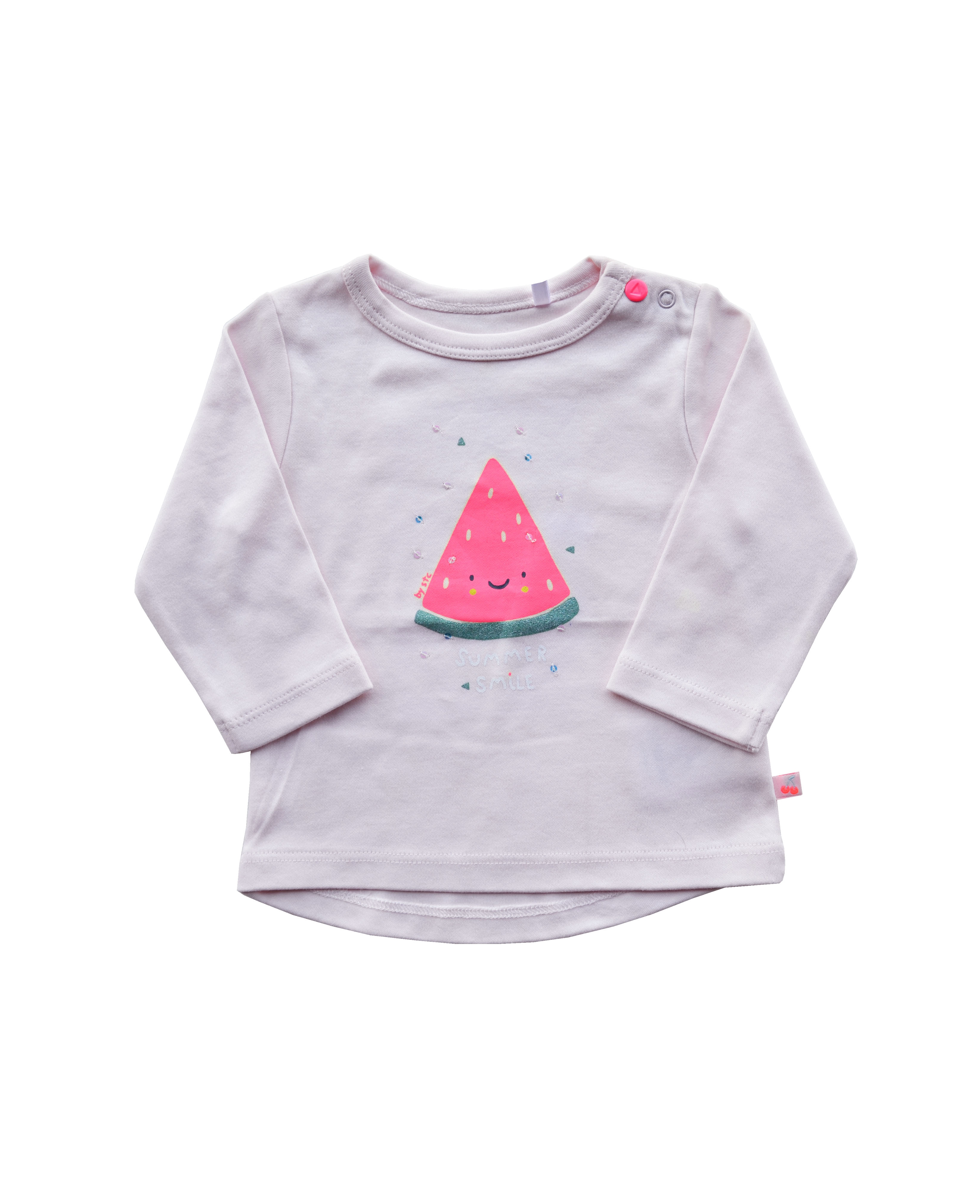 Babeez | Lt.Pink Girls T-Shirt with Watermelon print (100% Cotton Interlock Biowash) undefined