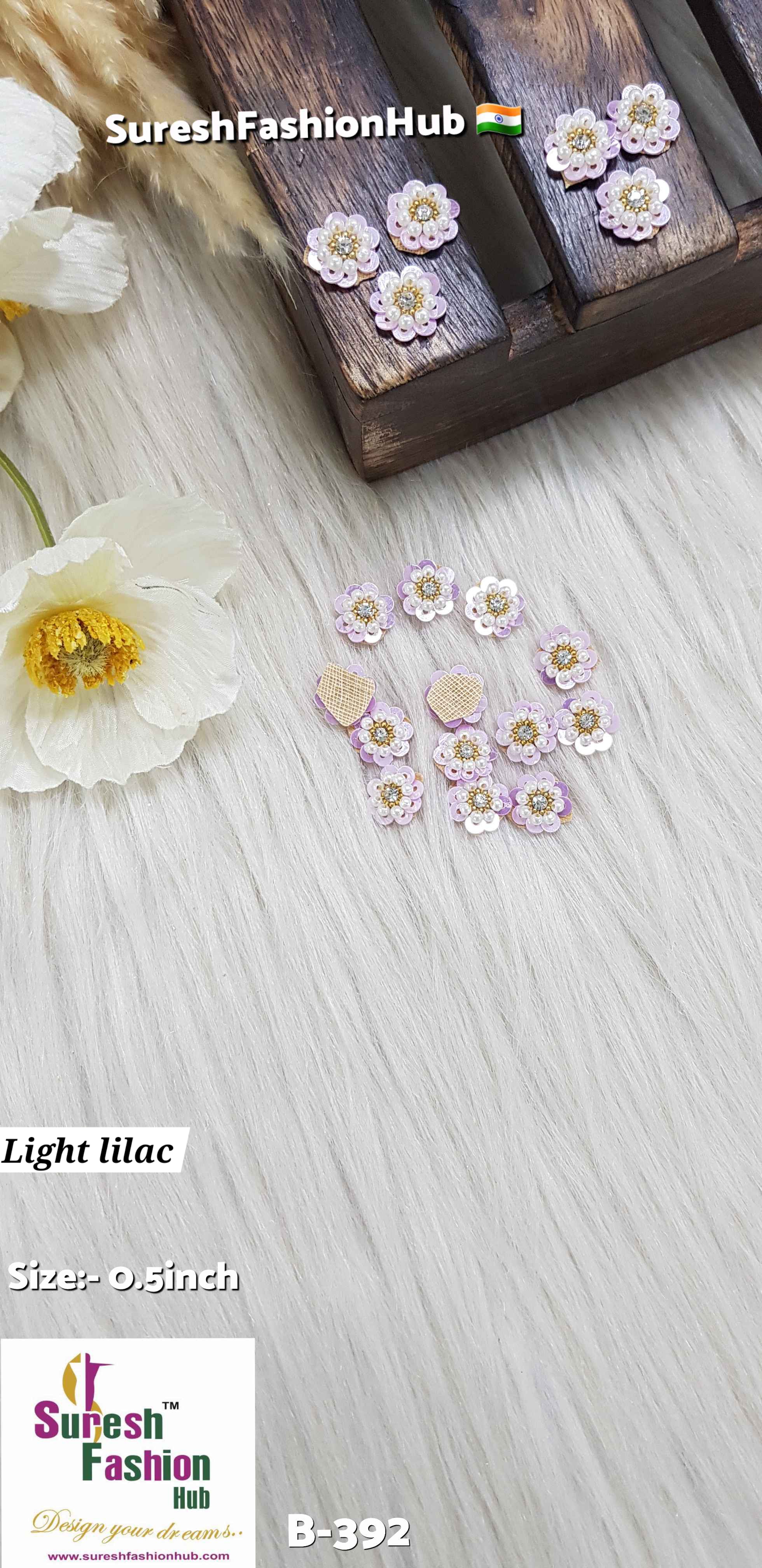 Light Lilac Floral Sparkle Butties