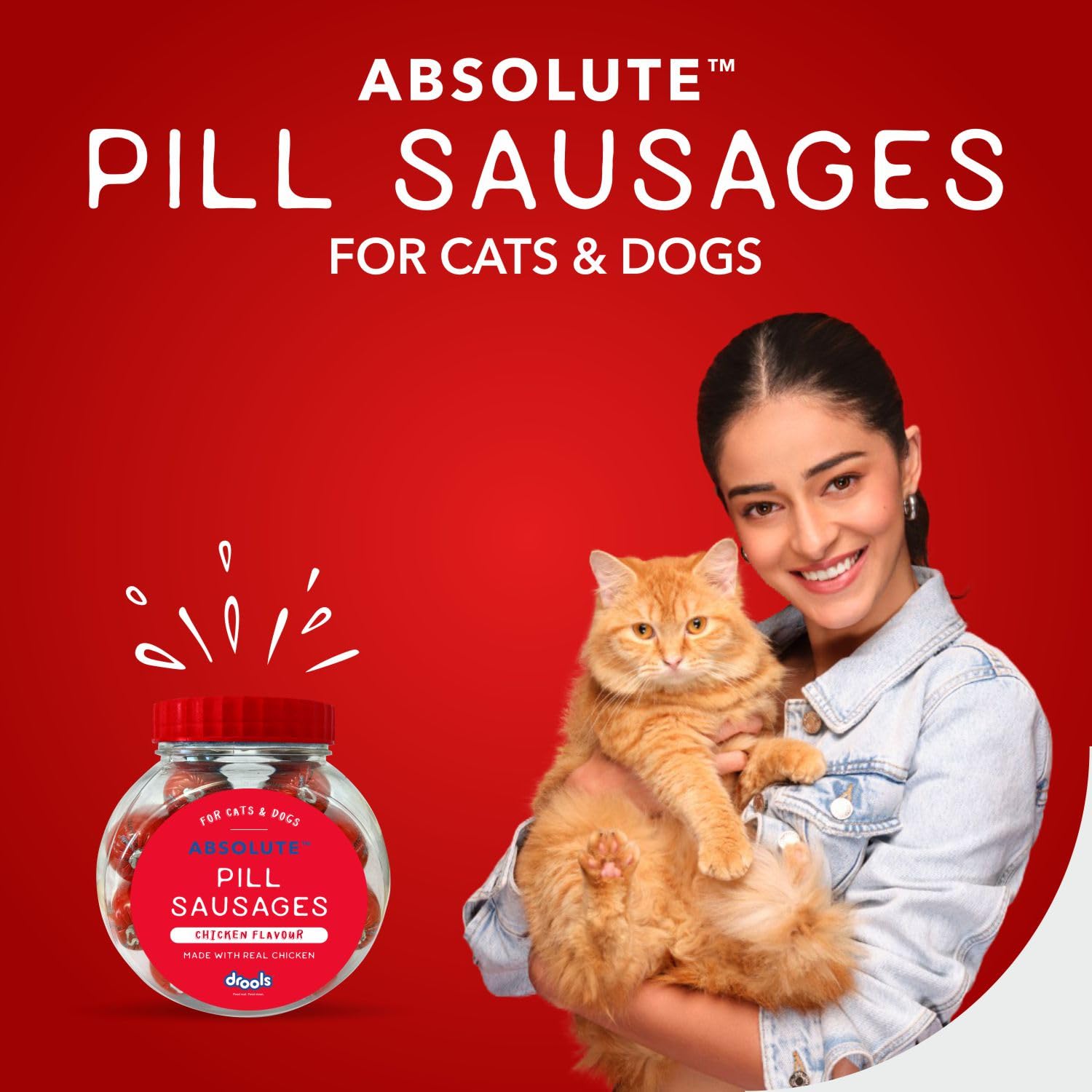 Drools Absolute Pill Sausage Treats Real Chicken (1 Pcs)