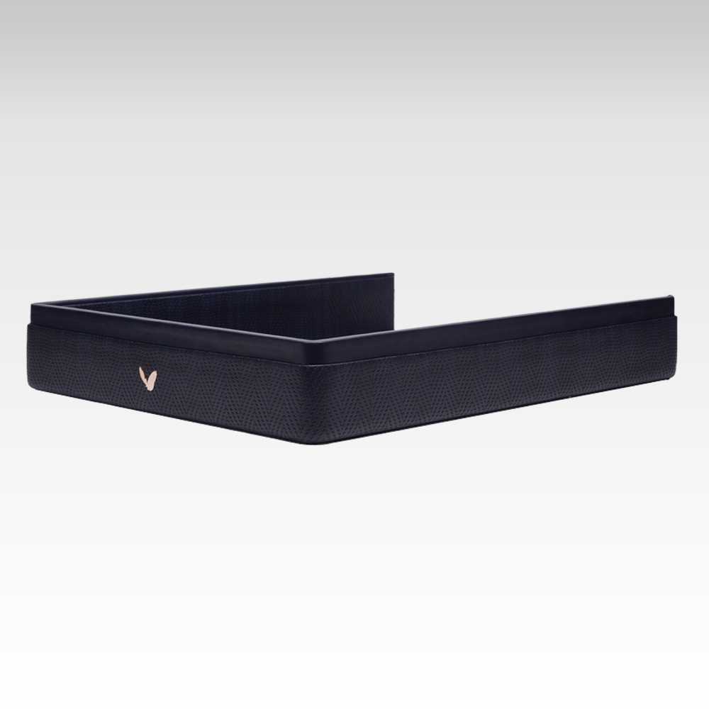 A4 Size Paper Tray / Letter Tray / Desk Organizer / Leather Office Accessory in Premium Faux Leather | Chevron Series | Blue