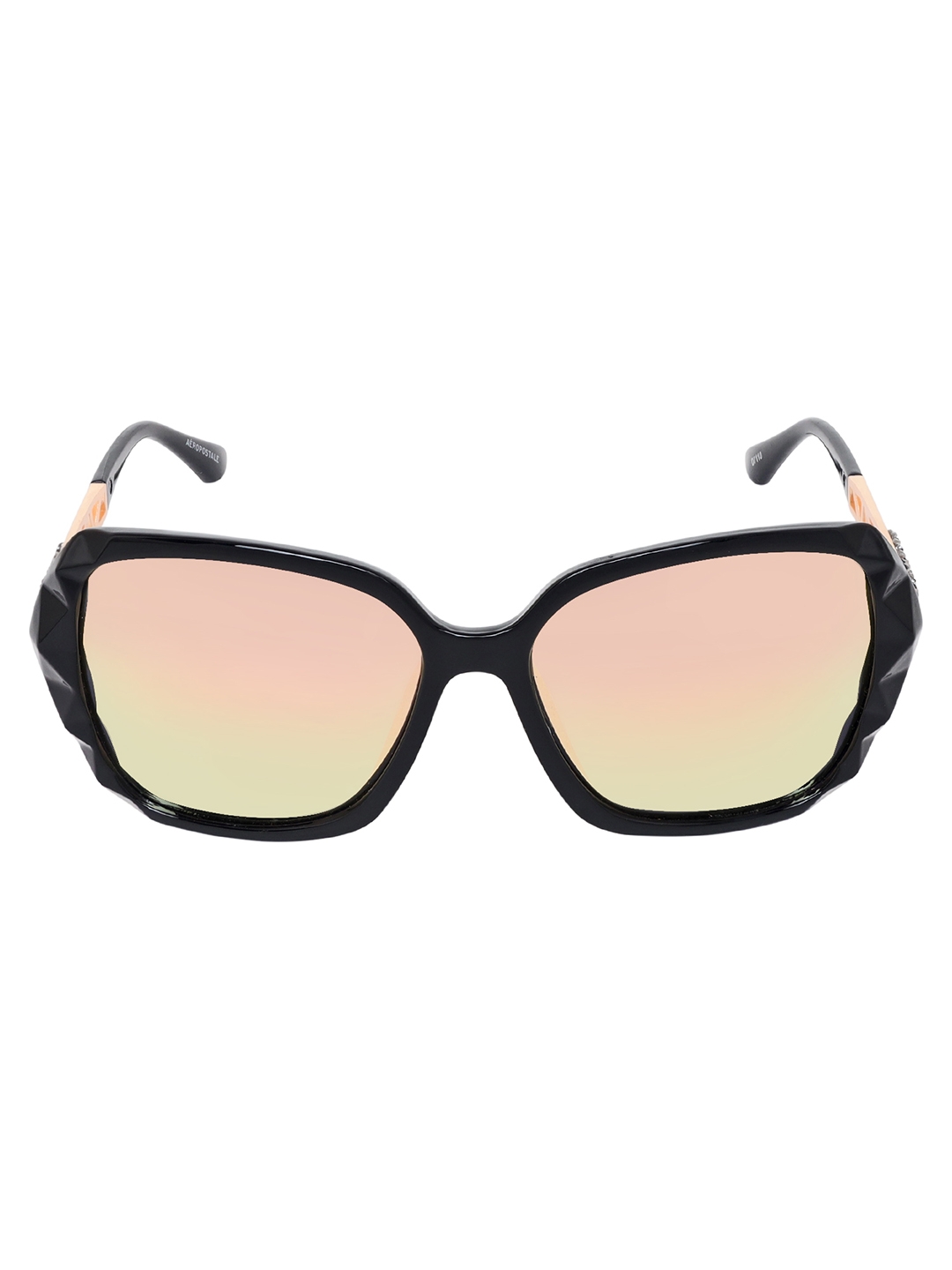 Aeropostale | Aeropostale AERO_SUN_2538_C5 Summer Sun Glasses with UV protection Polarized Anti Glare Summer Style Golden Reflective Lenses with Black wide Acrylic Frame 0