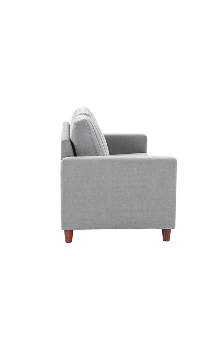 neudot Roman Sofa for Living Room |3 Persons Sofa|Premium Fabric with Cushioned Armrest | Solid Wood Frame|3 Seater in Grey Color
