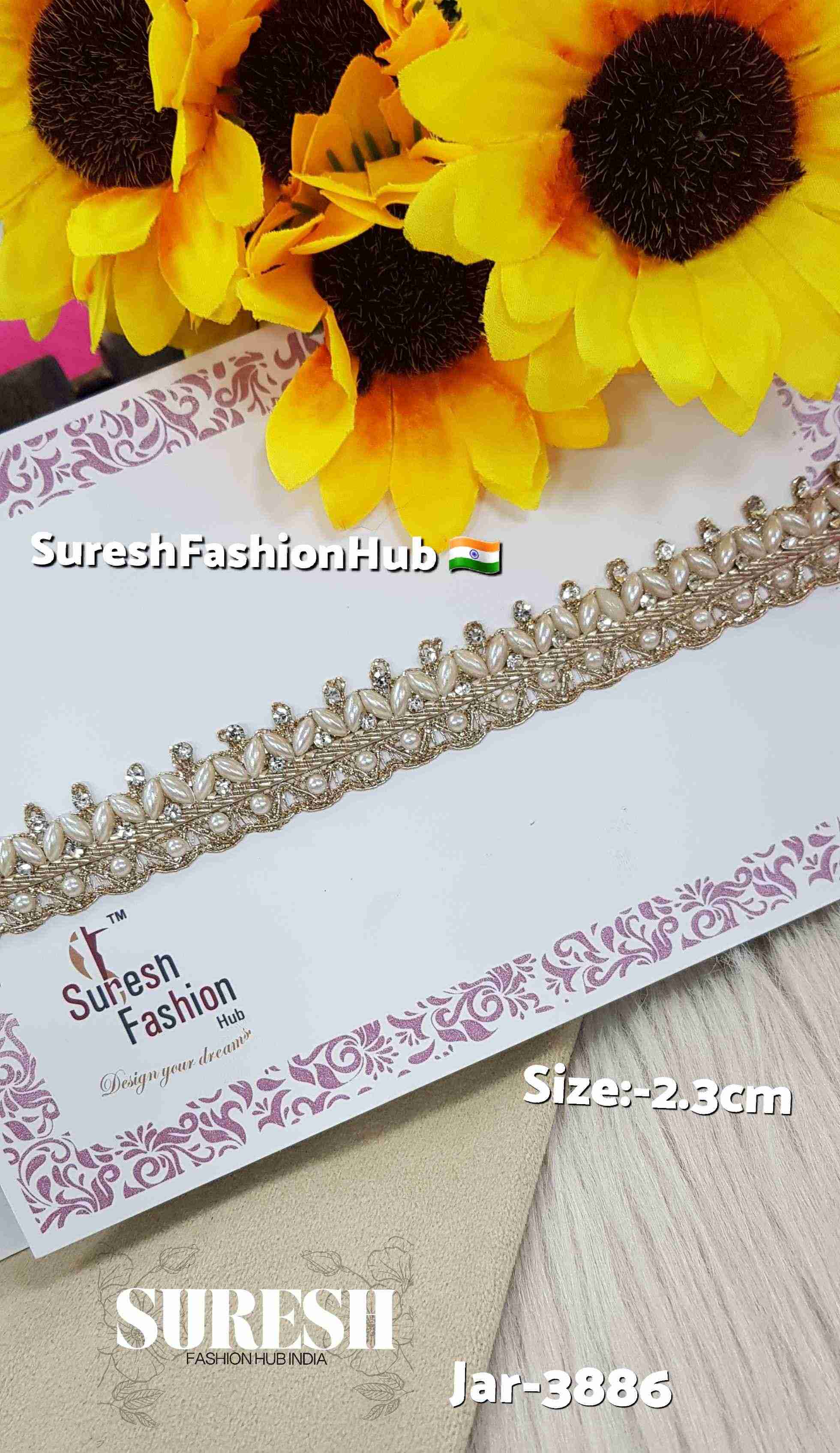 Pearl Spark Jhalar Lace – Jar-3886