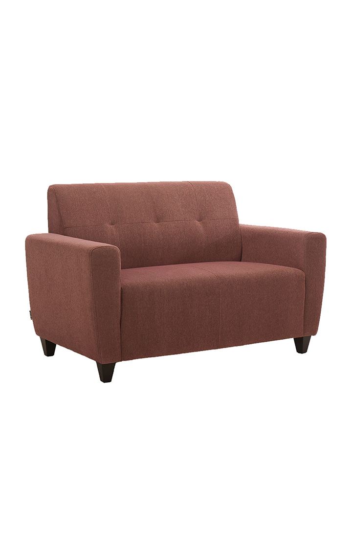 neudot Elegance Sofa for Living Room |2 Person Sofa|Premium Fabric with Cushioned Armrest | Solid Wood Frame|2 Seater in Ceramic Pink Color